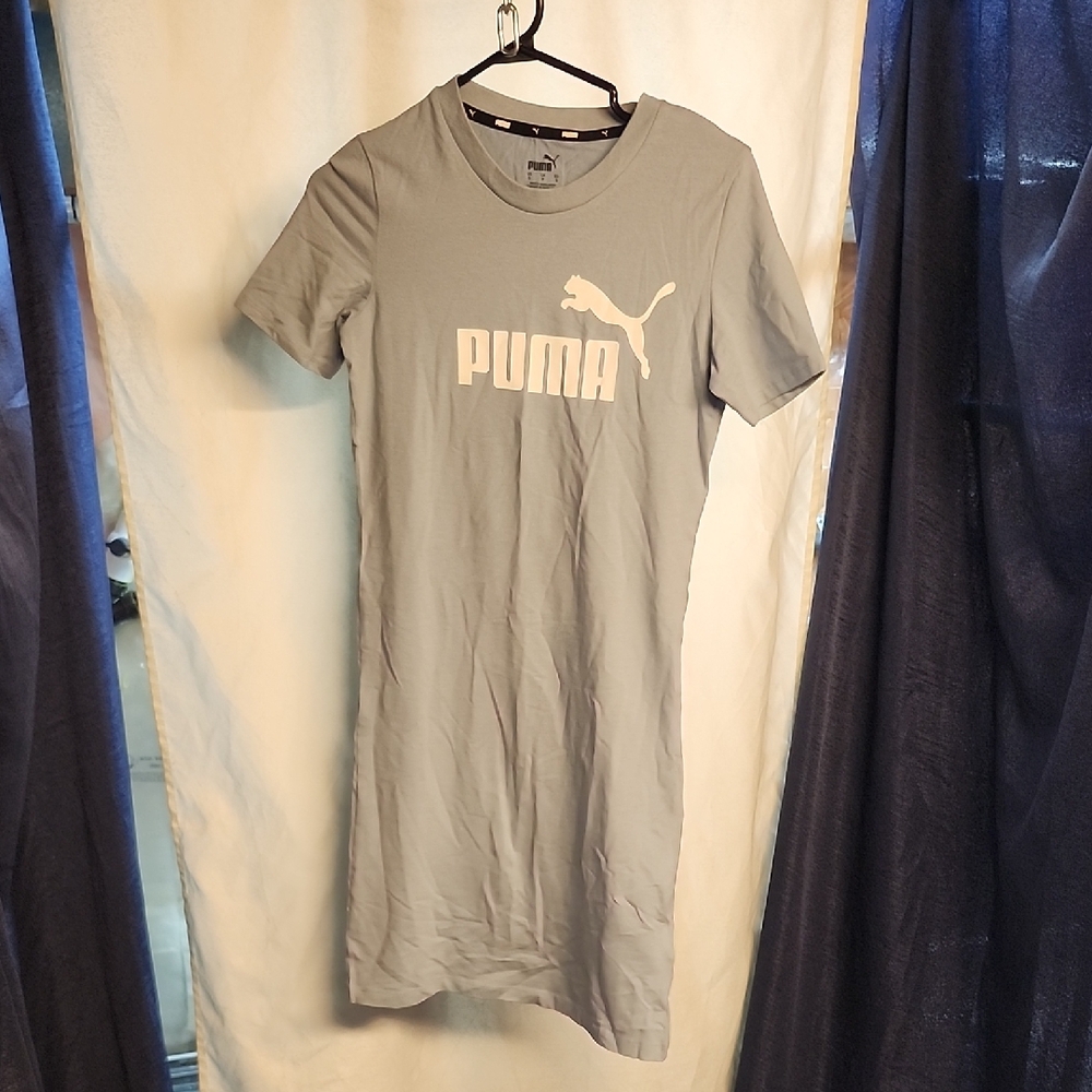 Puma Gray Crew Neck Short Sleeve Dress